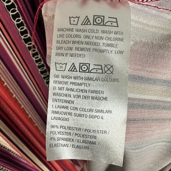 Susan Graver Top Womens 1X Pink Striped Liquid Knit Long Sleeve Stretch Comfort - Picture 8 of 12